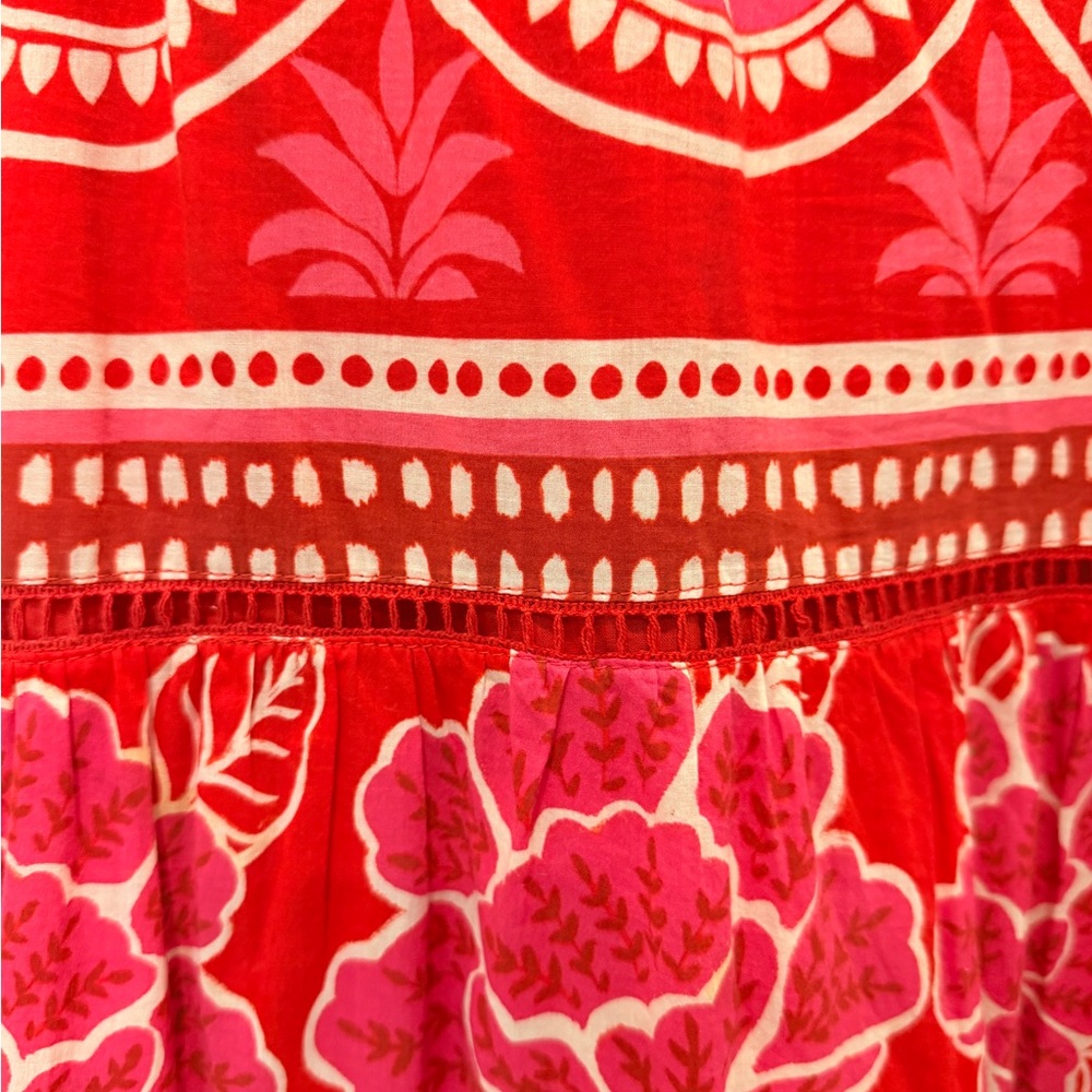 *Like New* FARM Rio Anthro Tropical Open Back Midi Vacation Resort Dress Size L - Picture 8 of 16